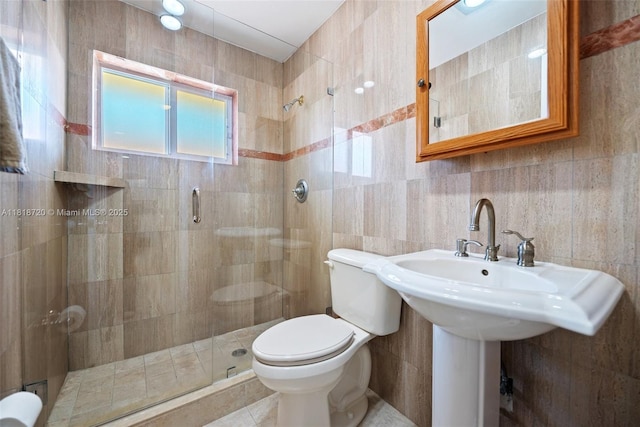 6231 SW 27th St, Miami, FL 33155 - bathroom featuring tile walls and a stall shower