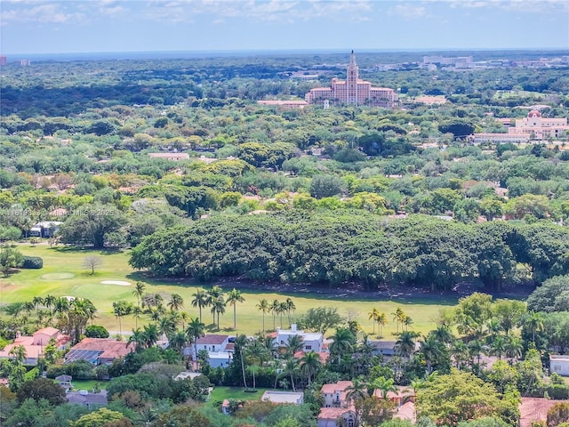 drone / aerial view of a local golf course