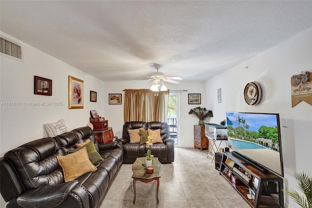 15400 SW 284th St Unit 1204, Homestead, FL 33033 - living area featuring ceiling fan and light tile patterned flooring