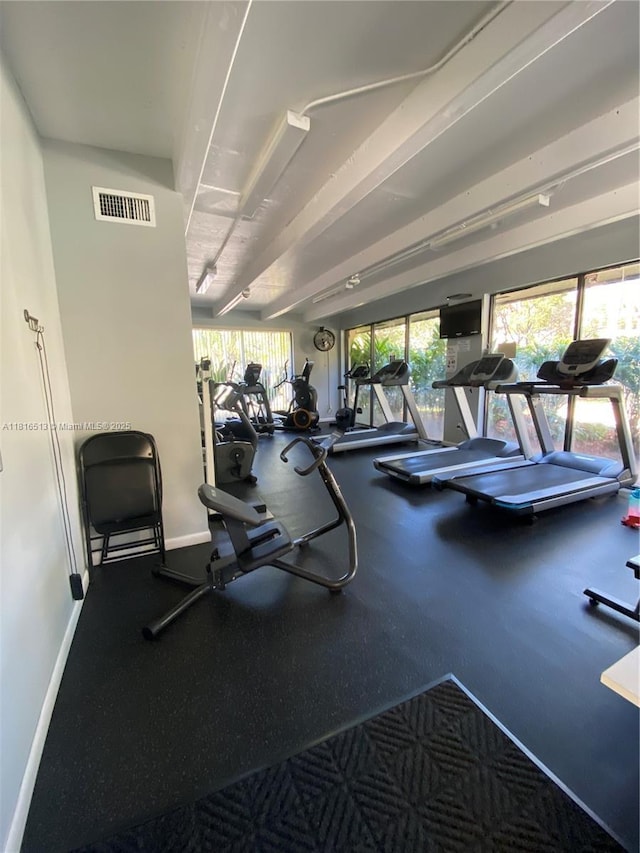 9301 SW 92nd Ave Unit A320, Miami, FL 33176 - gym with baseboards