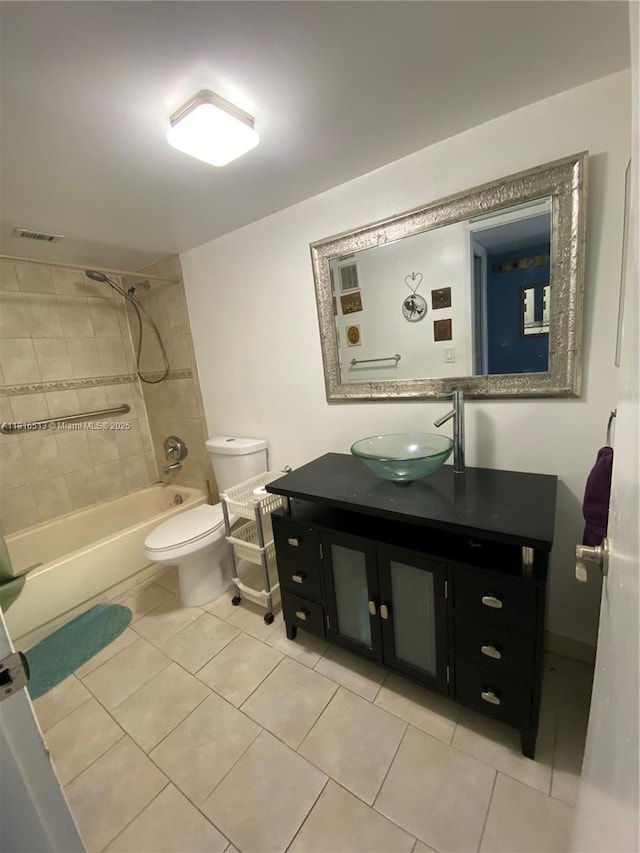 9301 SW 92nd Ave Unit A320, Miami, FL 33176 - full bathroom with toilet, vanity, tile patterned flooring, and tub / shower combination