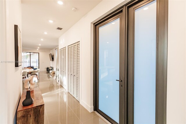 3645 SW 3rd St, Miami, FL 33135 - hallway featuring recessed lighting and tile patterned floors
