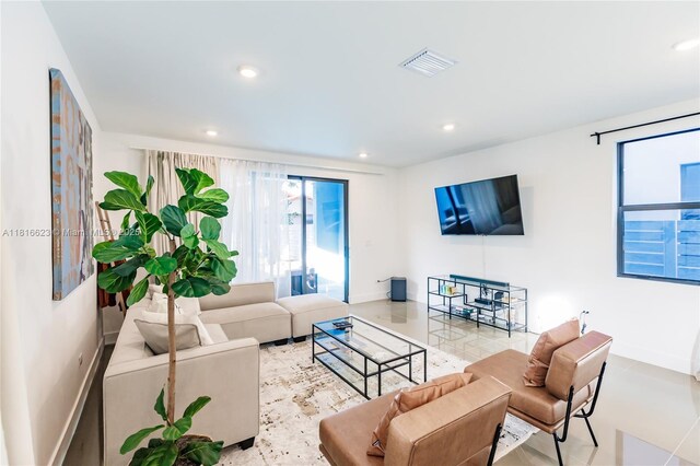 3645 SW 3rd St, Miami, FL 33135 - living room featuring baseboards and recessed lighting
