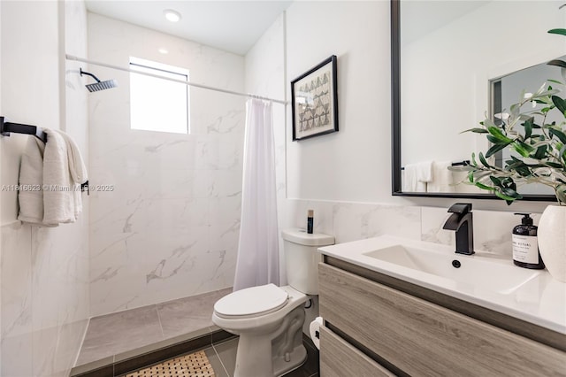 3645 SW 3rd St, Miami, FL 33135 - full bath with toilet, vanity, and a marble finish shower