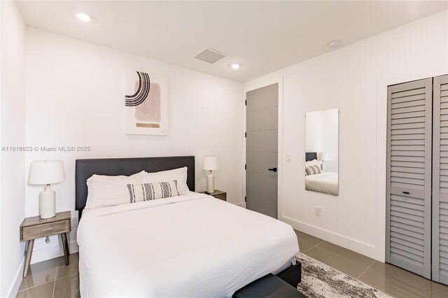 3645 SW 3rd St, Miami, FL 33135 - bedroom featuring recessed lighting, baseboards, and tile patterned floors