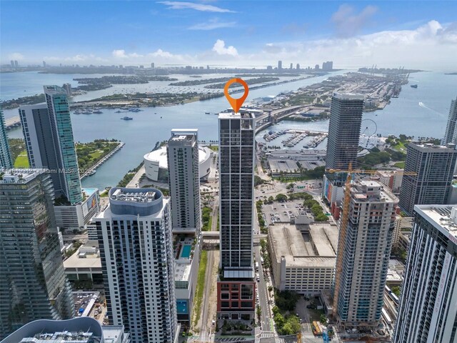 601 NE 6th St Unit 3709, Miami, FL 33132 - view of urban area with a large body of water and a notable bridge