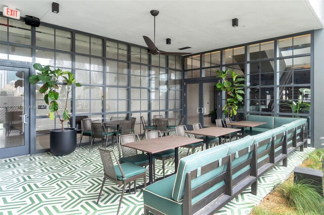 601 NE 6th St Unit 3709, Miami, FL 33132 - view of patio featuring outdoor dining area