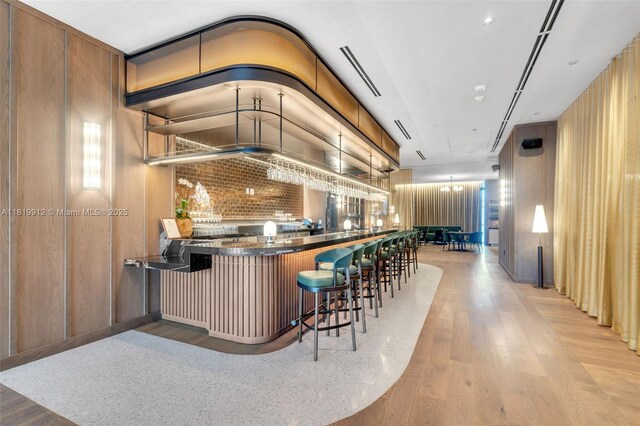 601 NE 6th St Unit 3709, Miami, FL 33132 - community bar area with wood finished floors