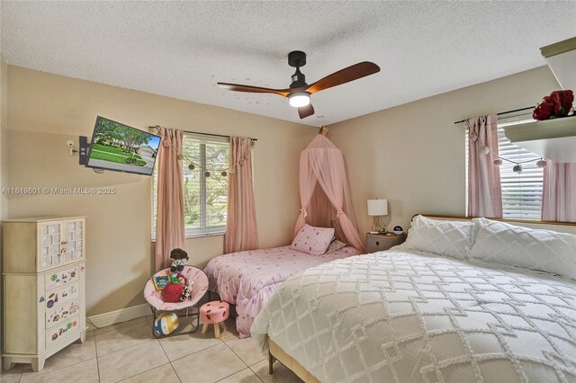 411 NW 201st Ave, Pembroke Pines, FL 33029 - bedroom featuring tile patterned flooring and a ceiling fan