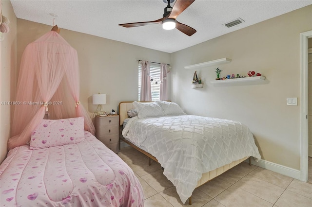411 NW 201st Ave, Pembroke Pines, FL 33029 - bedroom featuring light tile patterned floors, a closet, and ceiling fan