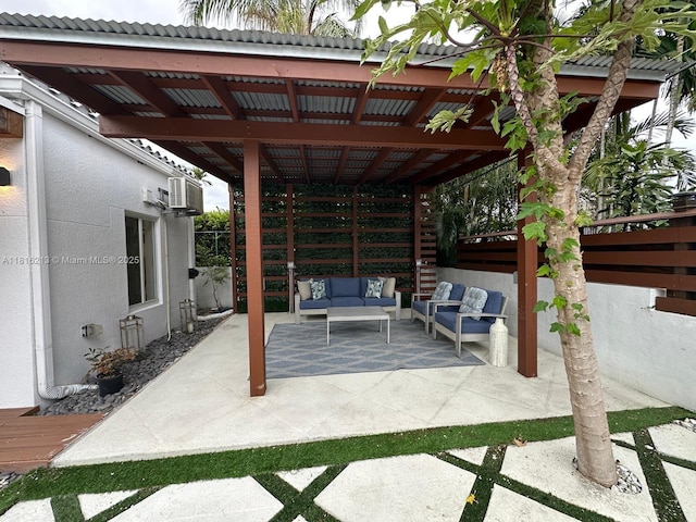 659 NE 73rd St, Miami, FL 33138 - view of patio / terrace featuring an outdoor living space