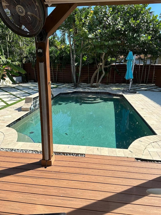 659 NE 73rd St, Miami, FL 33138 - view of pool with a fenced backyard and a patio area