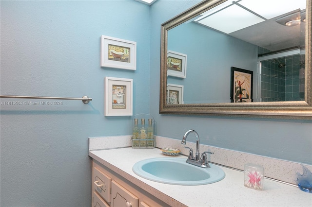 1001 NE 14th Ave Unit 107, Hallandale Beach, FL 33009 - full bath featuring vanity and an enclosed shower