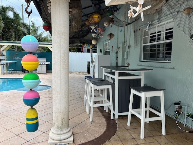 3329 Coolidge St, Hollywood, FL 33021 - view of patio / terrace featuring an outdoor pool