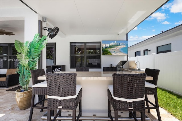 17540 SW 46th St, Miramar, FL 33029 - view of patio featuring ceiling fan