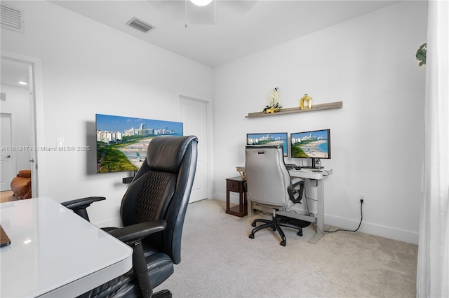 17540 SW 46th St, Miramar, FL 33029 - office space with a ceiling fan, carpet floors, and baseboards