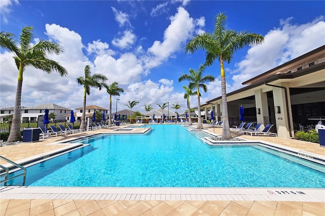 17540 SW 46th St, Miramar, FL 33029 - community pool featuring a patio area and a residential view