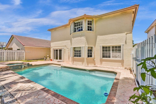 164 Granada Ave, Weston, FL 33326 - view of pool featuring a fenced backyard, a patio, and a pool with connected hot tub