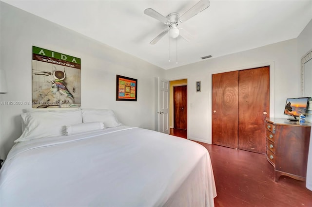14925 NE 7th Ave, Miami, FL 33161 - bedroom featuring a ceiling fan and a closet