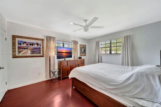 14925 NE 7th Ave, Miami, FL 33161 - bedroom with wood finished floors, baseboards, and ceiling fan