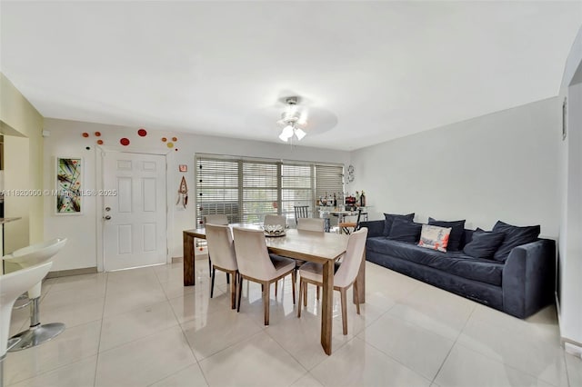 14925 NE 7th Ave, Miami, FL 33161 - dining space featuring ceiling fan and light tile patterned floors
