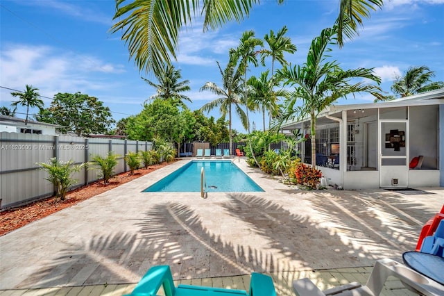 14925 NE 7th Ave, Miami, FL 33161 - view of swimming pool featuring a fenced backyard and a patio area