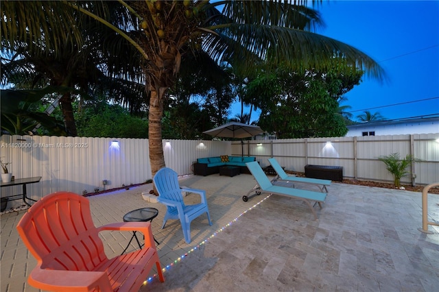 14925 NE 7th Ave, Miami, FL 33161 - fenced backyard with outdoor lounge area and a patio