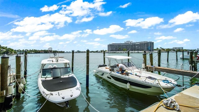 6770 Indian Creek Dr Unit 7B, Miami Beach, FL 33141 - dock area with a water view