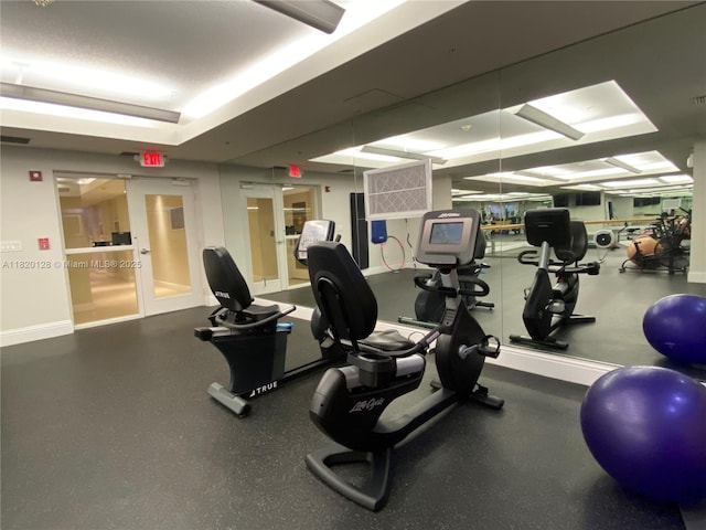 610 Clematis St Unit 721, West Palm Beach, FL 33401 - exercise room with baseboards