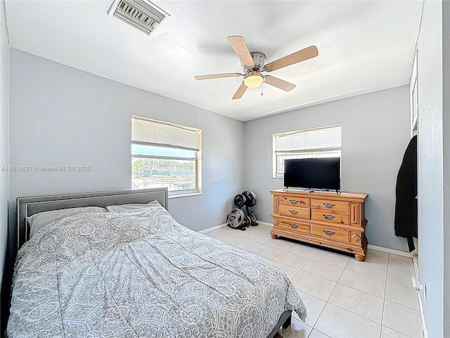 1301 SW 33rd Ter, Fort Lauderdale, FL 33312 - bedroom featuring light tile patterned floors and ceiling fan