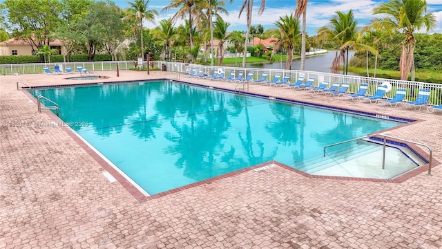 3506 SW 171st Ave, Miramar, FL 33027 - community pool with a hot tub, a patio area, and a water view