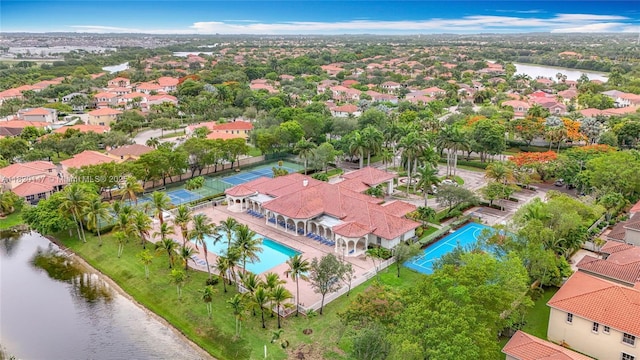 3506 SW 171st Ave, Miramar, FL 33027 - aerial perspective of suburban area featuring a nearby body of water and a pool
