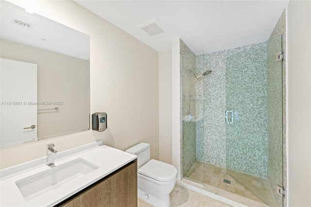 88 SW 7th St Unit 712, Miami, FL 33130 - bathroom featuring vanity and a shower stall