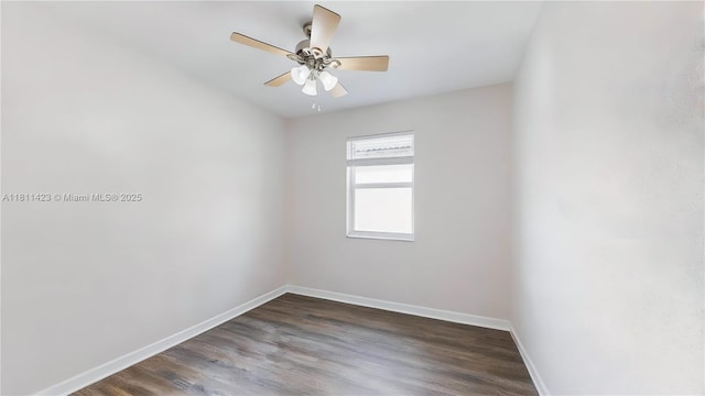 2389 NE 4th St, Homestead, FL 33033 - unfurnished room with wood finished floors and ceiling fan