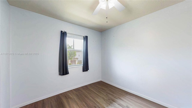 2389 NE 4th St, Homestead, FL 33033 - spare room with wood finished floors and ceiling fan