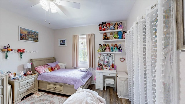2389 NE 4th St, Homestead, FL 33033 - bedroom featuring wood finished floors and ceiling fan