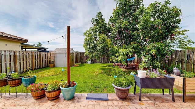 2389 NE 4th St, Homestead, FL 33033 - fenced backyard with a patio and a storage shed