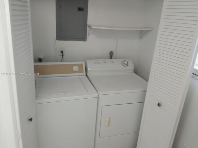 3421 SW 4th St, Miami, FL 33135 - laundry room with washer and dryer and electric panel