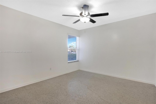 3421 SW 4th St, Miami, FL 33135 - spare room with speckled floor and ceiling fan