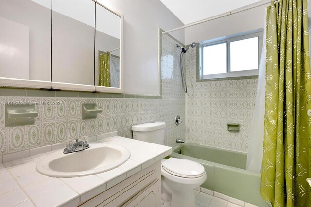 3421 SW 4th St, Miami, FL 33135 - bathroom with shower / tub combo, vanity, and tile patterned flooring