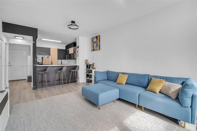 500 NE 29th St Unit 905, Miami, FL 33137 - living room featuring light wood finished floors