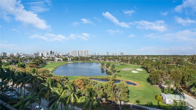 2001 Meridian Ave Unit 516, Miami Beach, FL 33139 - water view featuring city skyline and a golf course