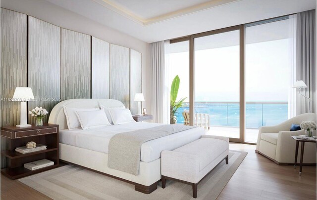 1420 S Miami Ave Unit 5304, Miami, FL 33130 - bedroom featuring wood finished floors and access to exterior