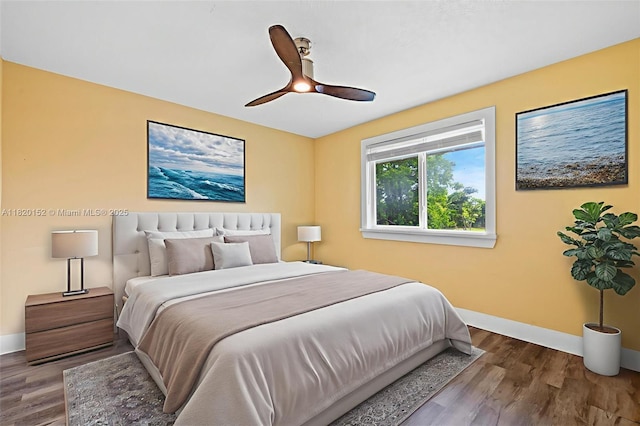 16530 Royal Poinciana Ct, Weston, FL 33326 - bedroom featuring wood finished floors and a ceiling fan