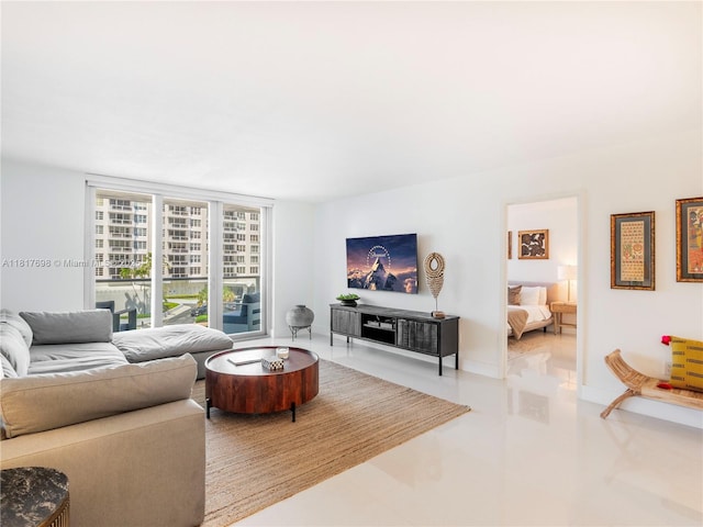 5701 Collins Ave Unit 307, Miami Beach, FL 33140 - living room with tile patterned floors