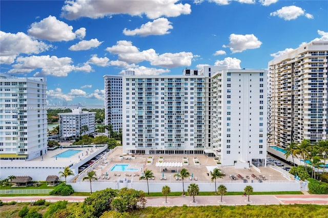 5701 Collins Ave Unit 307, Miami Beach, FL 33140 - view of building exterior with a city view