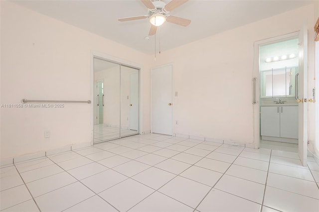 8701 SW 80th St, Miami, FL 33173 - unfurnished room with ceiling fan and light tile patterned floors