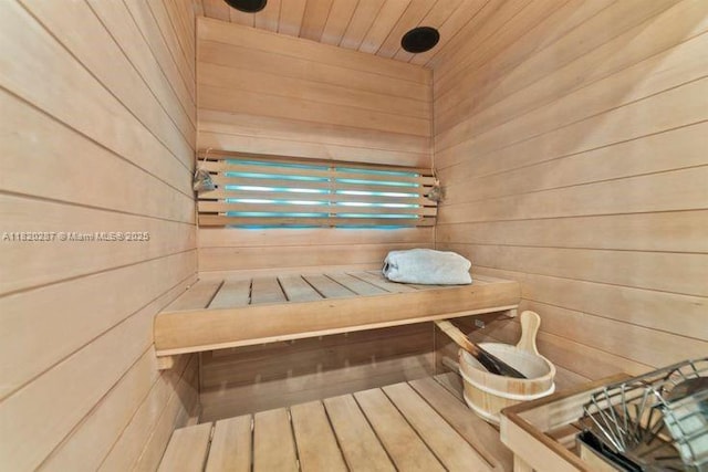 4140 N 36th Ave, Hollywood, FL 33021 - relaxing sauna / steam room featuring wooden walls and wood ceiling