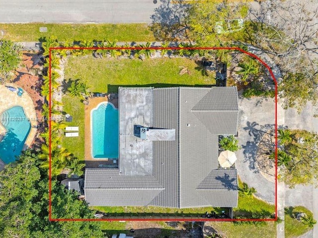 4140 N 36th Ave, Hollywood, FL 33021 - aerial view of property's location featuring property boundaries highlighted