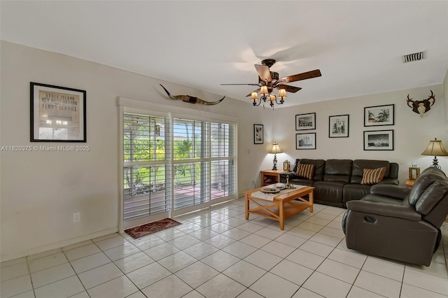 20865 NW 3rd Ln, Pembroke Pines, FL 33029 - living room with light tile patterned flooring and a ceiling fan